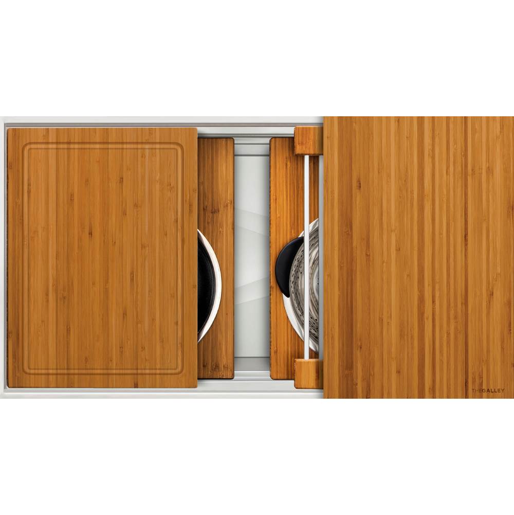 The Galley - Ideal ThinTopE Workstation 3S with Five Tool Culinary Kit in Natural Golden Bamboo - Natural Golden Bamboo