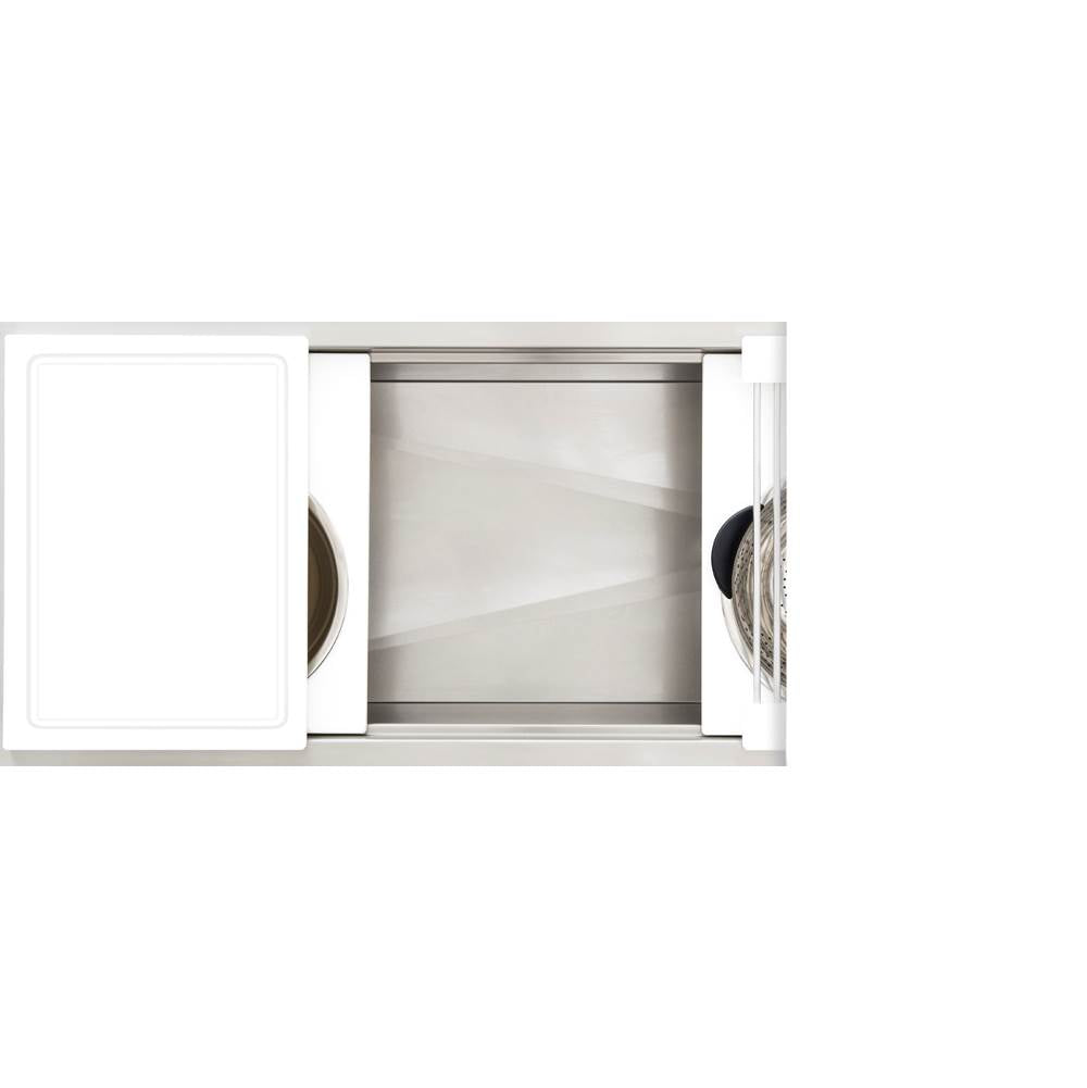The Galley - Ideal Workstation 4S with Five Tool Culinary Kit in Designer White Resin - Designer White Resin