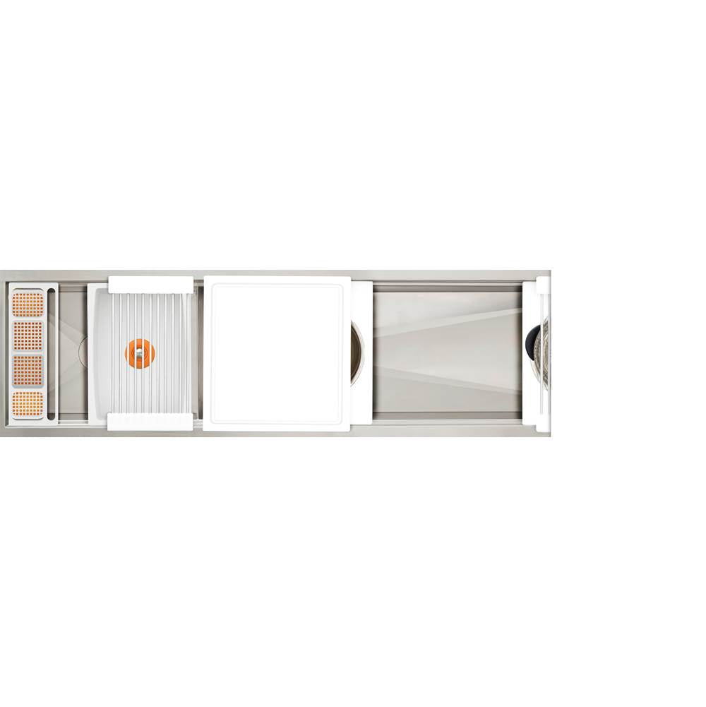 The Galley - Ideal Work&WashStationE 7D with Eight Tool Culinary Kit and Four Tool Wash Kit in Designer White Resin / Resin+ - Designer White Resin