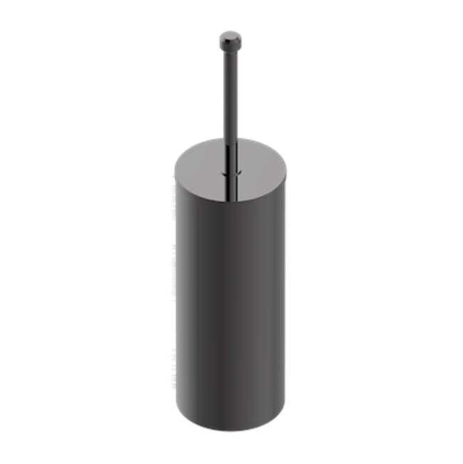 THG - Metal Toilet Brush Holder With Brush With Cover Floor Mounted - Matt Graphite PVD