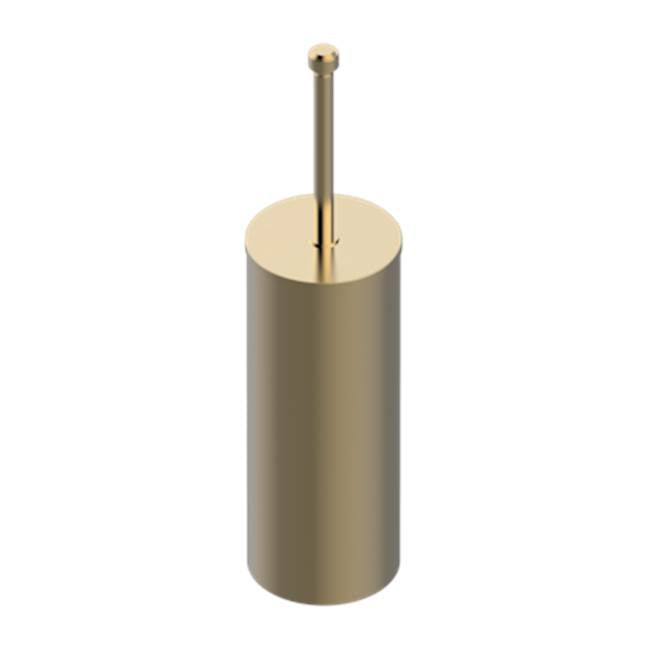 THG - Metal Toilet Brush Holder With Brush With Cover Floor Mounted - Matt Umber PVD