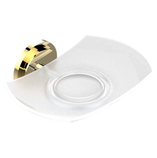 THG - Glass Soap Dish, Wall Mounted - Chrome Polished Gold Polished