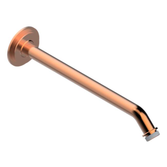 THG - Horizontal Shower Arm, 45°, Lg: 10'' - Matt Blush PVD