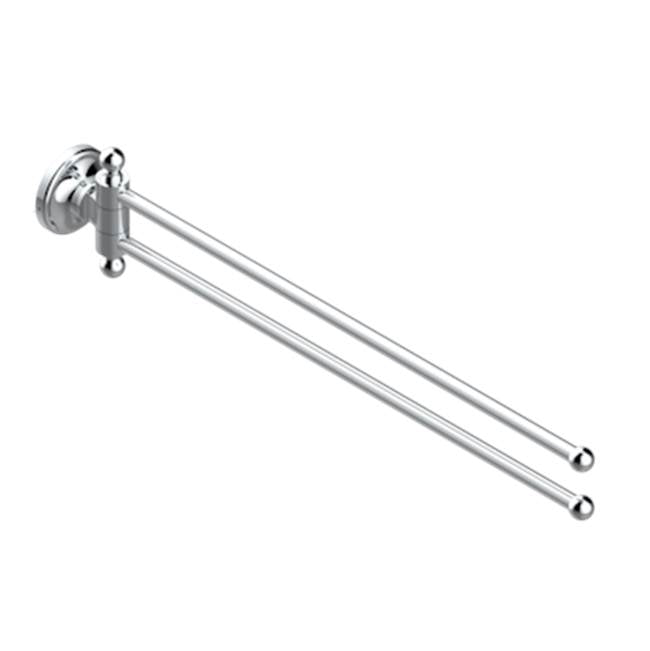THG - Towel Bar 15 3/4'' Long, Double Swivel - Matt Umber PVD
