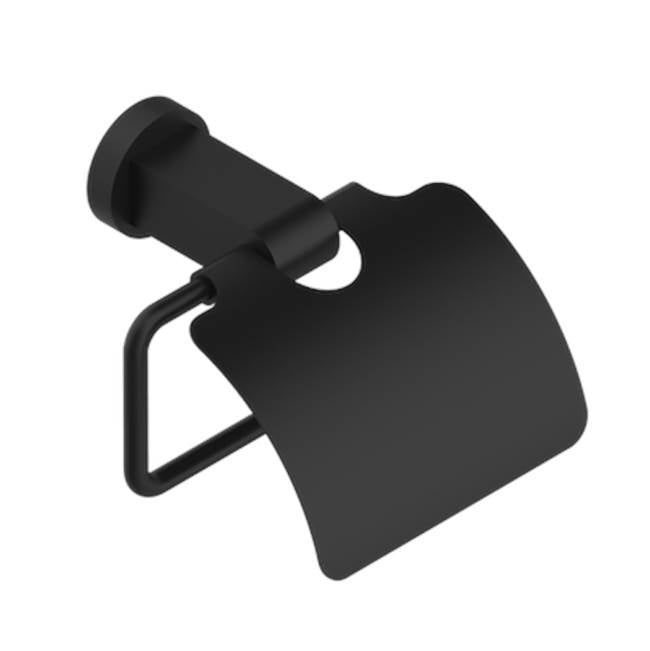 THG - Toilet Paper Holder, Single Mount With Cover - Matt Brown Bronze Color PVD