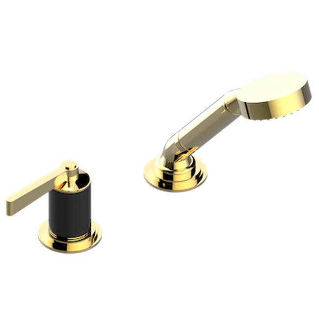 THG - Deck Mounted Mixer With Handshower, Progressive Cartridge - Gold Polished