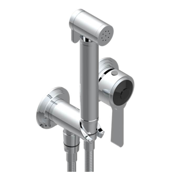THG - Trim Only For WC Douche Includes Trigger Spray, Wall Mounted Single Lever Mixer, Reinforced Hose, Wall Outlet With Integrated Elbow And Safety Stopper - Umber PVD