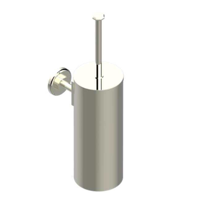 THG - Metal Toilet Brush Holder With Brush With Cover Wall Mounted - Nickel Polished