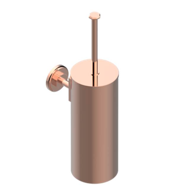 THG - Metal Toilet Brush Holder With Brush With Cover Wall Mounted - Blush PVD