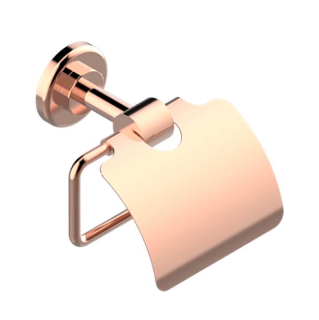 THG - Toilet Paper Holder, Single Mount With Cover - Blush PVD