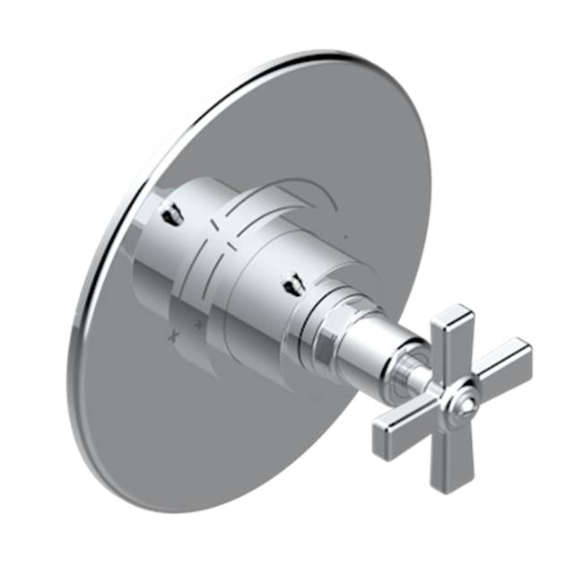 THG - Trim For Thg Thermostatic Valve, Rough Part Supplied With Fixing Box Ref. 5 200ae/us - Round Plate Model - Matt Umber PVD
