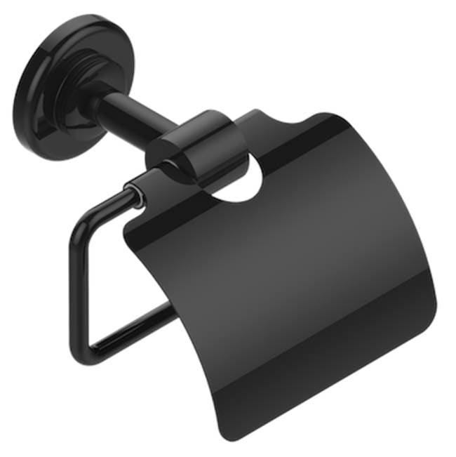 THG - Toilet Paper Holder, Single Mount With Cover - Brown Bronze Color PVD