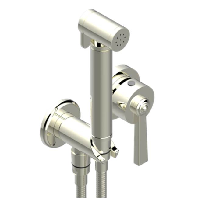 THG - Trim Only For WC Douche Includes Trigger Spray, Wall Mounted Single Lever Mixer, Reinforced Hose, Wall Outlet With Integrated Elbow And Safety Stopper - Nickel Polished