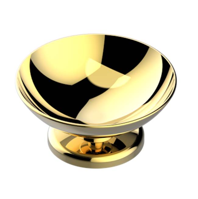 THG - Soap Dish, Freestanding, 4'' Diameter - Gold Polished