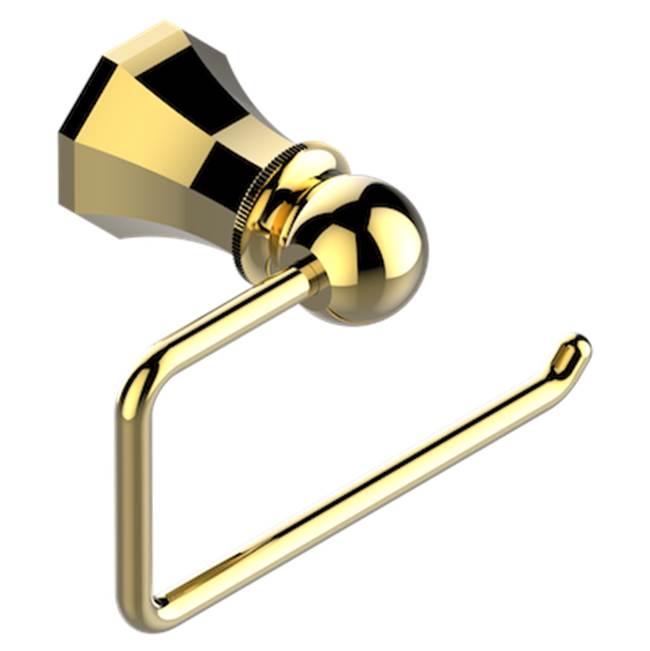 THG - Toilet Paper Holder, Single Mount Without Cover - Gold Polished