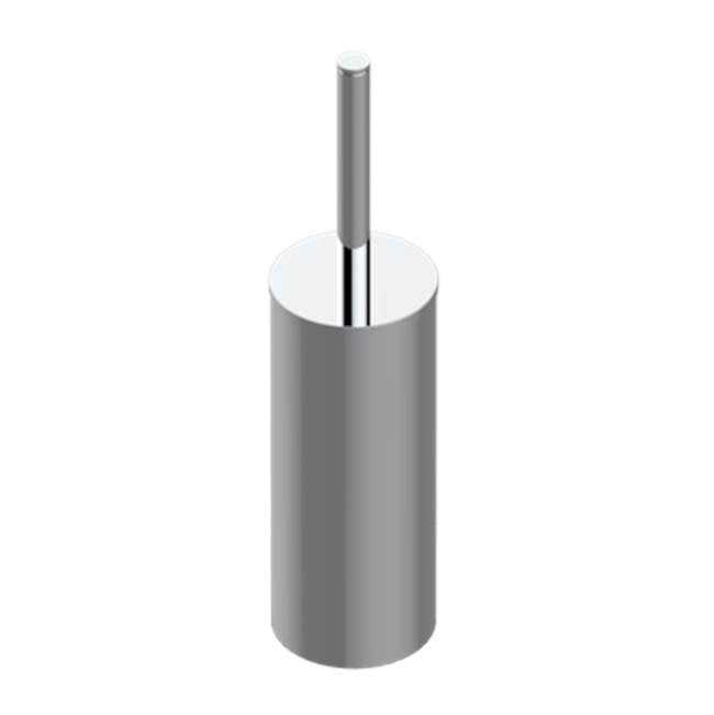 THG - Metal toilet brush holder with brush with cover floor mounted - Umber PVD