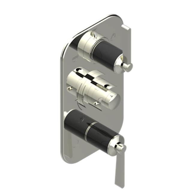 THG - Trim For Thg Thermostat 3 Functions, With One Off Function And 2 Outlets And One Single Off Function - Rough Part Supplied With Fixing Box - Nickel Polished
