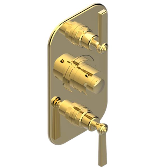 THG - Trim For Thg Thermostat 2 Volume Controls, Rough Part Supplied With Fixing Box Ref. 5 400ae/us - Gold Polished