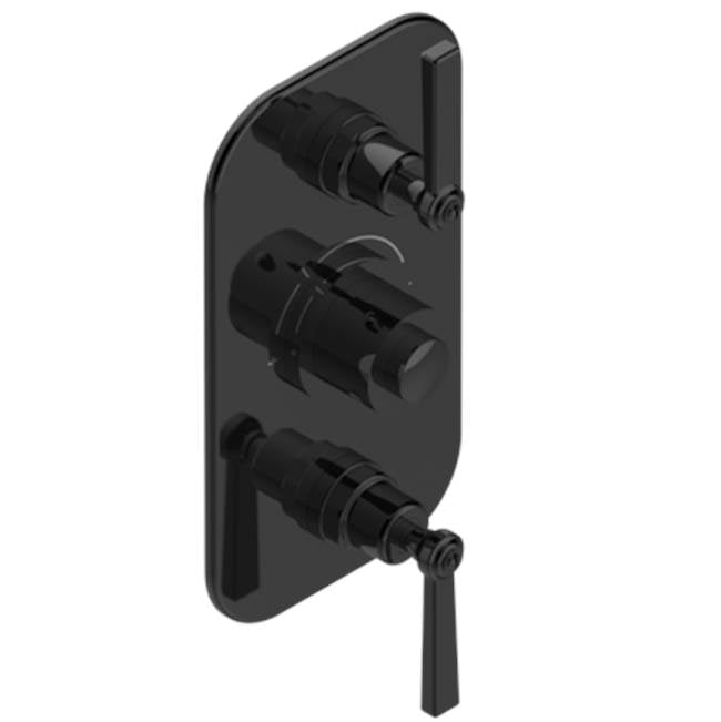THG - Trim For Thg Thermostat 2 Volume Controls, Rough Part Supplied With Fixing Box Ref. 5 400ae/us - Brown Bronze Color PVD