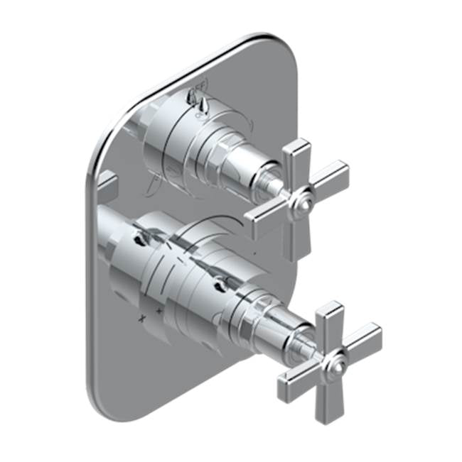 THG - Trim For Thg Thermostat With 2-way Diverter, Rough Part Supplied With Fixing Box Ref. 5 500ae/us - Umber PVD