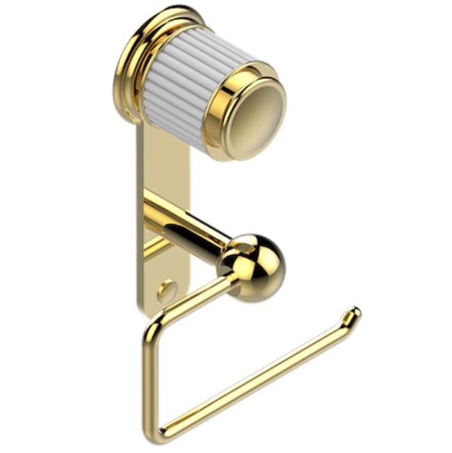 THG - Toilet Paper Holder, Single Mount Without Cover - Gold Color PVD