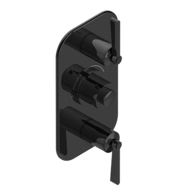 THG - Trim For Thg Thermostat 2 Volume Controls, Rough Part Supplied With Fixing Box Ref. 5 400ae/us - Brown Bronze Color PVD