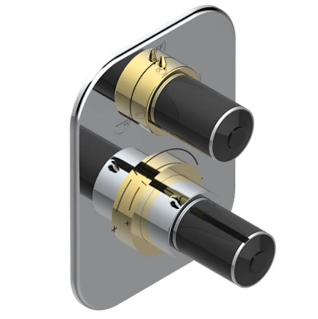 THG - Trim For Thg Thermostat With 2-way Diverter, Rough Part Supplied With Fixing Box Ref. 5 500ae/us - Chrome Polished Gold Polished