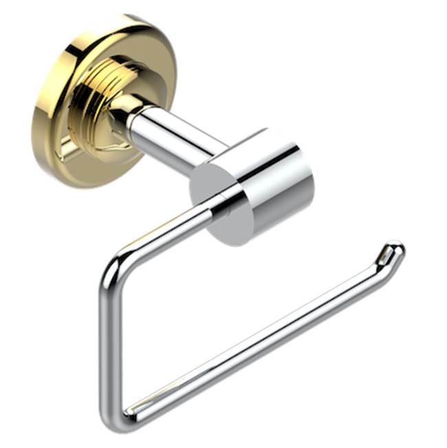 THG - Toilet Paper Holder, Single Mount Without Cover - Chrome Polished Gold Polished