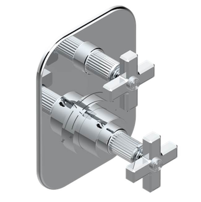 Trim for THG thermostatic valve 1 volume control, rough part supplied with fixing box ref.5 300AE/US