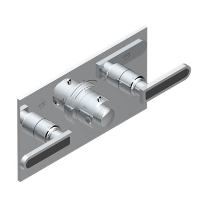 THG - Trim For Thg Thermostat With 2 Valves Ref. 5 401ahm/us Rough Part Supplied With Fixing Box, Item To Be Installed Horizontal - Umber PVD