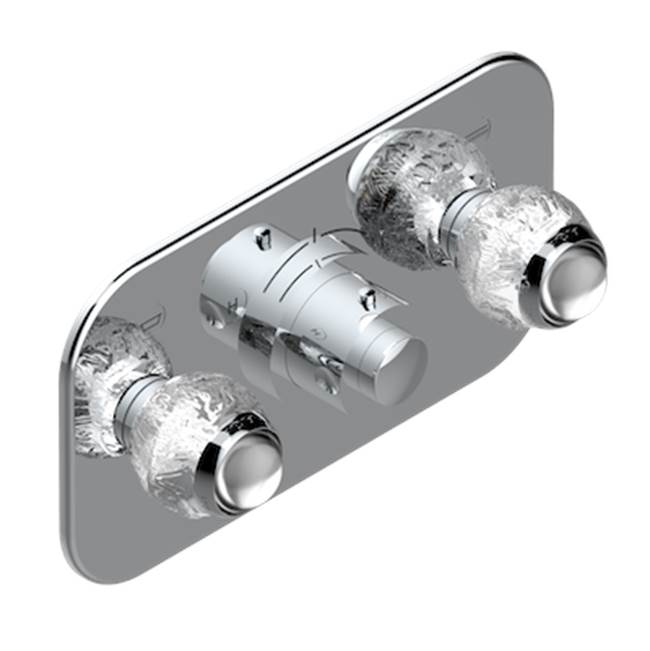 THG - Trim For Thg Thermostat With 2 Valves Ref. 5 401ahm/us Rough Part Supplied With Fixing Box, Item To Be Installed Horizontal - Umber PVD
