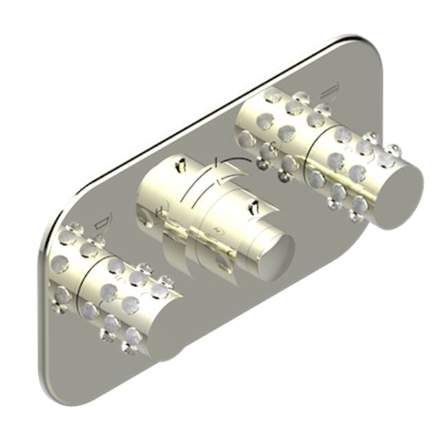 THG - Trim For Thg Thermostat With 2 Valves Ref. 5 401ahm/us Rough Part Supplied With Fixing Box, Item To Be Installed Horizontal - Nickel Polished