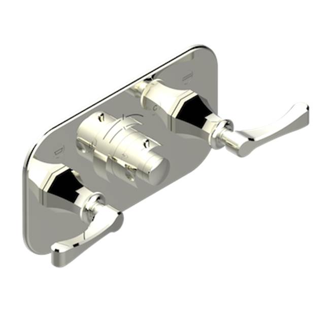 THG - Trim For Thg Thermostat With 2 Valves Ref. 5 401ahm/us Rough Part Supplied With Fixing Box, Item To Be Installed Horizontal - Nickel Polished