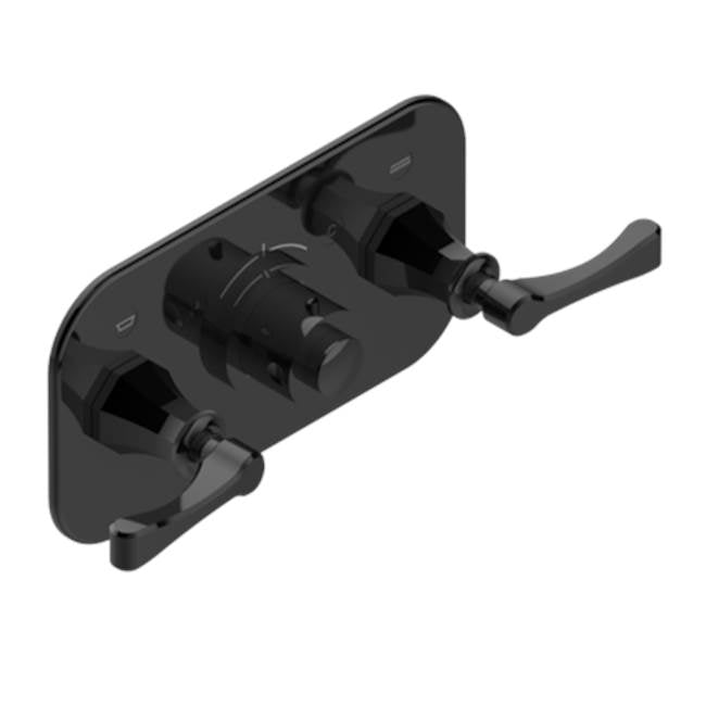 THG - Trim For Thg Thermostat With 2 Valves Ref. 5 401ahm/us Rough Part Supplied With Fixing Box, Item To Be Installed Horizontal - Brown Bronze Color PVD