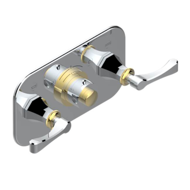 THG - Trim For Thg Thermostat With 2 Valves Ref. 5 401ahm/us Rough Part Supplied With Fixing Box, Item To Be Installed Horizontal - Chrome Polished Gold Polished