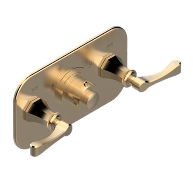THG - Trim For Thg Thermostat With 2 Valves Ref. 5 401ahm/us Rough Part Supplied With Fixing Box, Item To Be Installed Horizontal - Matt Umber PVD