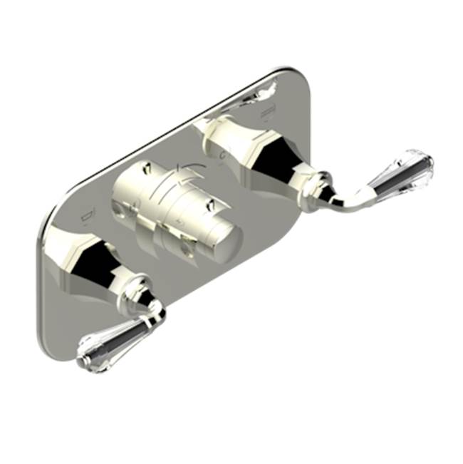 THG - Trim For Thg Thermostat With 2 Valves Ref. 5 401ahm/us Rough Part Supplied With Fixing Box, Item To Be Installed Horizontal - Nickel Polished
