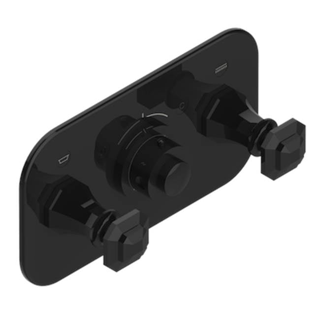 THG - Trim For Thg Thermostat With 2 Valves Ref. 5 401ahm/us Rough Part Supplied With Fixing Box, Item To Be Installed Horizontal - Brown Bronze Color PVD