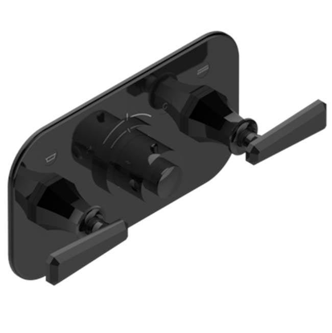 THG - Trim For Thg Thermostat With 2 Valves Ref. 5 401ahm/us Rough Part Supplied With Fixing Box, Item To Be Installed Horizontal - Brown Bronze Color PVD