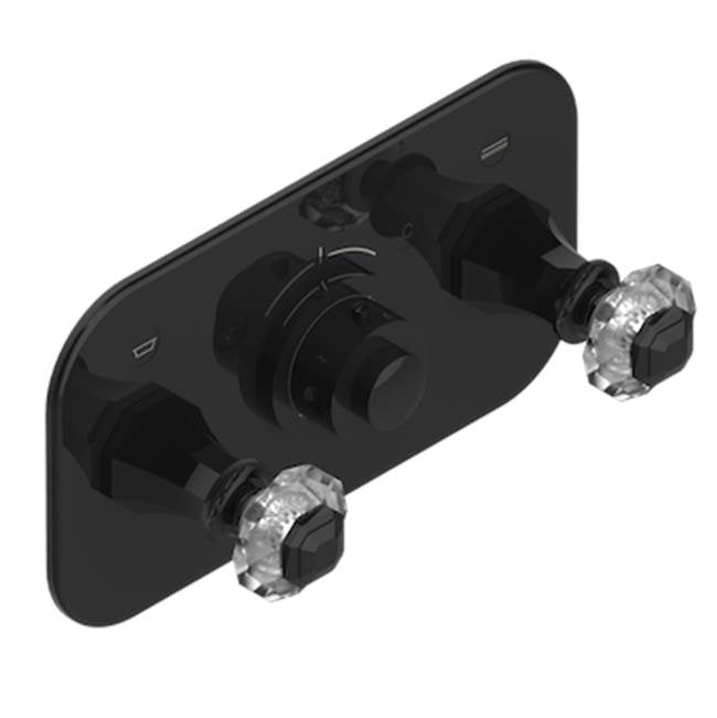 THG - Trim For Thg Thermostat With 2 Valves Ref. 5 401ahm/us Rough Part Supplied With Fixing Box, Item To Be Installed Horizontal - Brown Bronze Color PVD