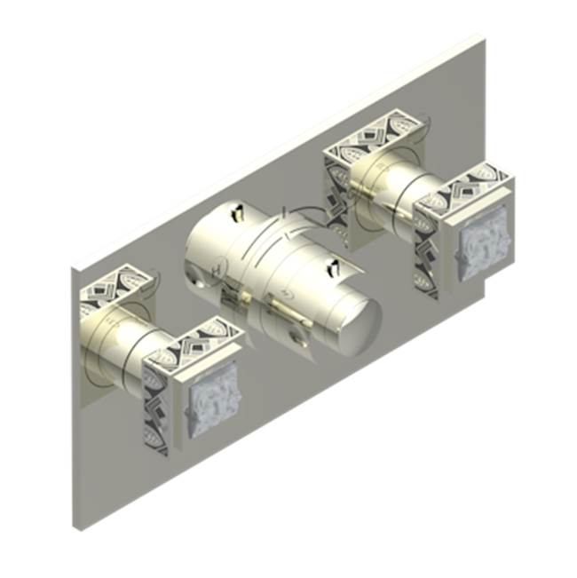 THG - Trim For Thg Thermostat With 2 Valves Ref. 5 401ahm/us Rough Part Supplied With Fixing Box, Item To Be Installed Horizontal - Nickel Polished