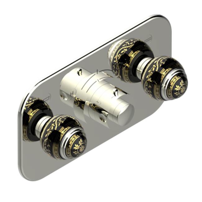 THG - Trim For Thg Thermostat With 2 Valves Ref. 5 401ahm/us Rough Part Supplied With Fixing Box, Item To Be Installed Horizontal - Nickel Polished