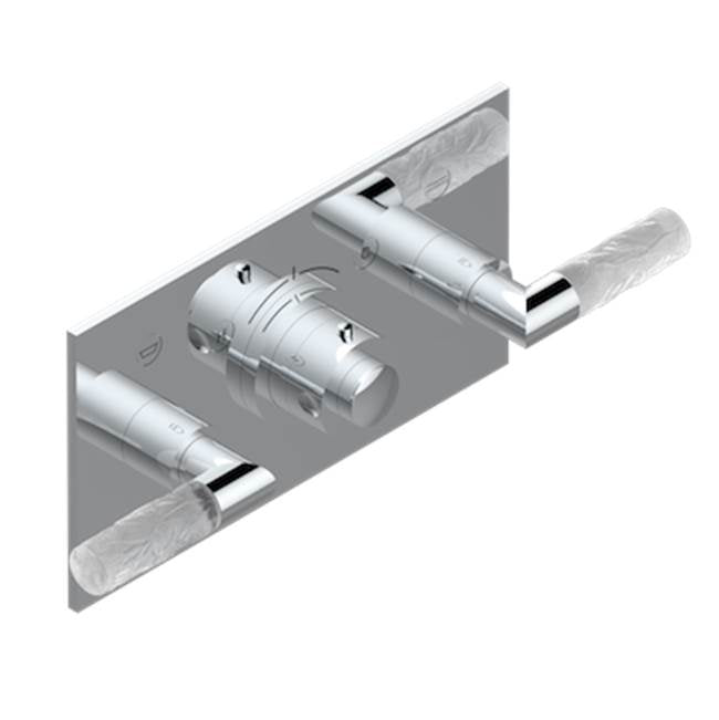 THG - Trim For Thg Thermostat With 2 Valves Ref. 5 401ahm/us Rough Part Supplied With Fixing Box, Item To Be Installed Horizontal - Umber PVD