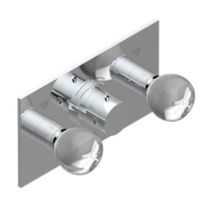 THG - Trim For Thg Thermostat With 2 Valves Ref. 5 401ahm/us Rough Part Supplied With Fixing Box, Item To Be Installed Horizontal - Umber PVD