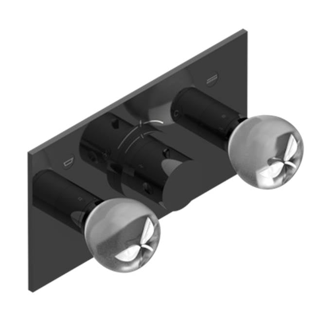 THG - Trim For Thg Thermostat With 2 Valves Ref. 5 401ahm/us Rough Part Supplied With Fixing Box, Item To Be Installed Horizontal - Brown Bronze Color PVD