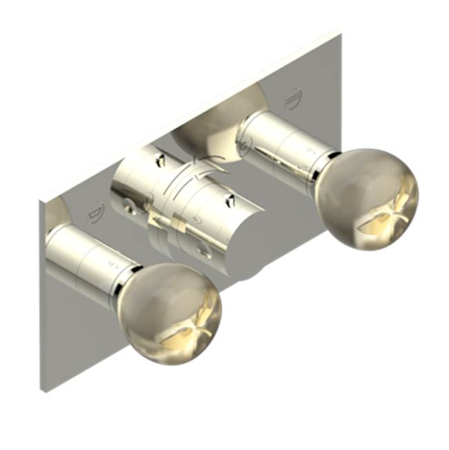 THG - Trim For Thg Thermostat With 2 Valves Ref. 5 401ahm/us Rough Part Supplied With Fixing Box, Item To Be Installed Horizontal - Nickel Polished