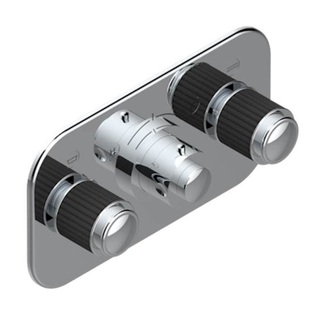 THG - Trim For Thg Thermostat With 2 Valves Ref. 5 401ahm/us Rough Part Supplied With Fixing Box, Item To Be Installed Horizontal - Umber PVD