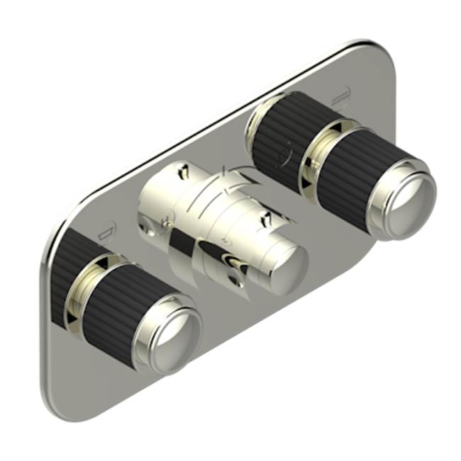 THG - Trim For Thg Thermostat With 2 Valves Ref. 5 401ahm/us Rough Part Supplied With Fixing Box, Item To Be Installed Horizontal - Nickel Polished
