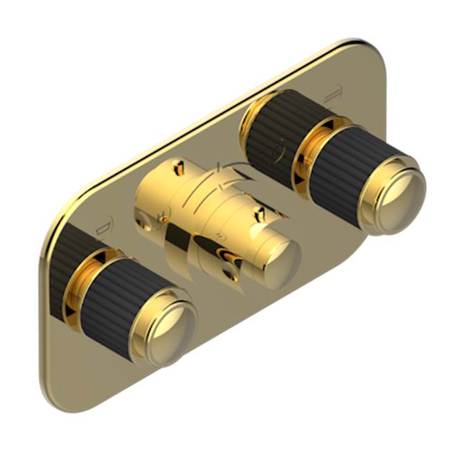 THG - Trim For Thg Thermostat With 2 Valves Ref. 5 401ahm/us Rough Part Supplied With Fixing Box, Item To Be Installed Horizontal - Gold Polished