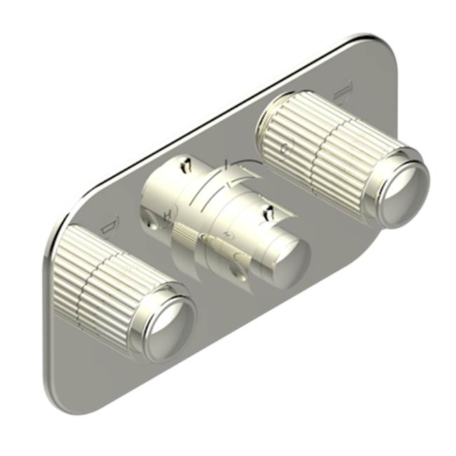 THG - Trim For Thg Thermostat With 2 Valves Ref. 5 401ahm/us Rough Part Supplied With Fixing Box, Item To Be Installed Horizontal - Nickel Polished